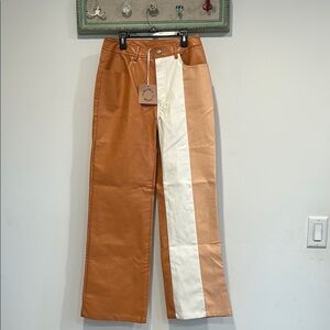 Dolls kill x bailey rose faux leather high rise retro faux leather pants medium
